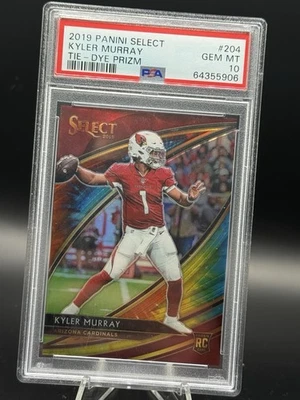 2019 Panini Select Kyler Murray Tie-Dye Prizm Rookie RC PSA 10 GEM MINT #02/25 - Image 1 of 2