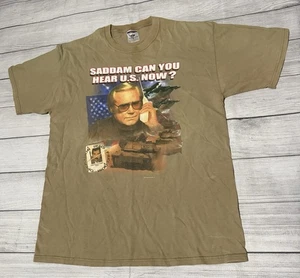 Vintage Y2K George Jones Saddam Hussein T-Shirt Support Our Troops Gr. XL selten - Bild 1 von 10