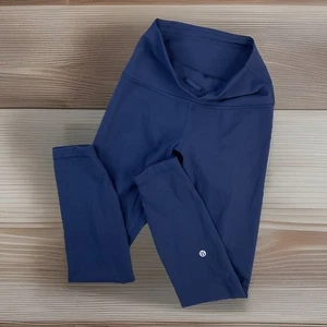 Lululemon Wunder Train Leggings HR Tight 25" Contour Fit Blue LW5DZRS Women Sz 4 - Picture 1 of 9