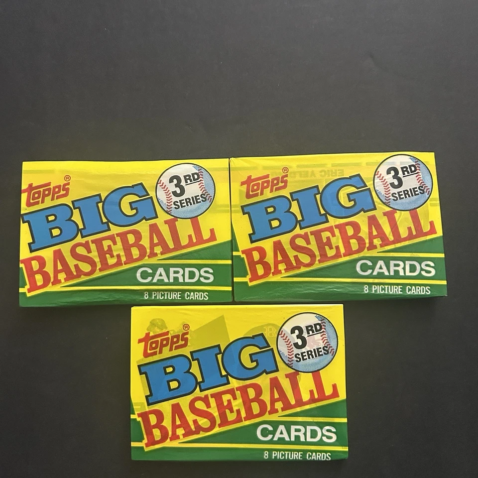 (3) 1990 Topps Big Series 3 paquetes de cera de béisbol sellados LOTE DE 3 Ken Griffey Jr RC Foto 1 de 1