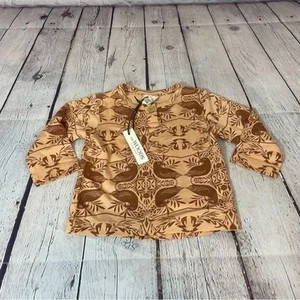 Kate Quinn The Woods Beechwood Modal Bird Pattern Shirt 6-12M NWT - Picture 1 of 3