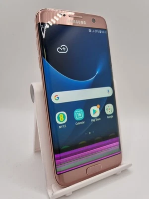 Samsung Galaxy S7 Edge Pink Unlocked 32GB 5.5" 12MP Android Smartphone #S03 - Image 1 of 4