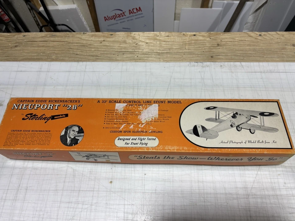 VINTAGE STERLING MODELS KITS NIEUPORT CAPTAIN EDDIE RICKENBACKERS RARE!!!! - Image 1 of 4