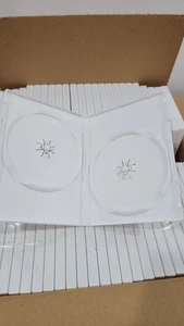 STANDARD Einfarbig Weiß Farbe Doppel DVD Hüllen Box mit 100 Neu  - Bild 1 von 3