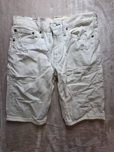 Levi's Men's 502 Taper Fit Hemmed Jean Shorts White Size 31 NEW - Picture 1 of 11