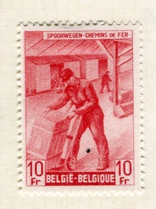 BELGIUM; 1945-46 early Railway Parcel Post issue fine Mint hinged 10Fr. value - Picture 1 of 1