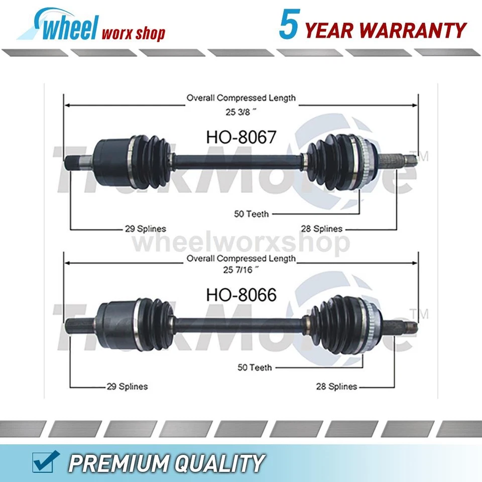 Front CV Axle Shaft CV Joint Axle Shaft Assembly for Acura Legend 2.7L 1989 1990 - Image 1 of 3