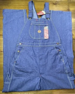 RED KAP Men's 36x36 Blue Denim Bib Overalls BD10DN New W/Tags - Picture 1 of 12