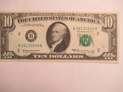 1969 $10 Note, FRN, AU, New York - Image 1 of 4