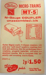 N SCALE KADEE MT-5 N-GAUGE COUPLER UNASSEMBLED - KIT - Picture 1 of 1
