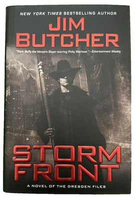 SIGNED Jim Butcher Dresden Files #1 "Storm Front" ROC HC True 1st/1st ©2007 - Image 1 of 4