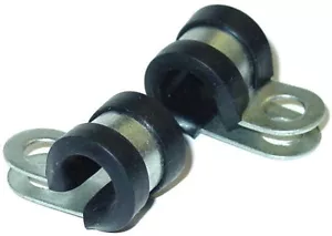 7/8 - 1" WIRE LOOM CLAMPS - CUSHIONED STEEL USA 10 pc FREE SHIPPING ADEL (160) - Picture 1 of 1