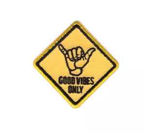 Good Vibes Shaka Hand Sign Morale Patch for VELCRO BRAND Hook Fastener - Picture 1 of 1