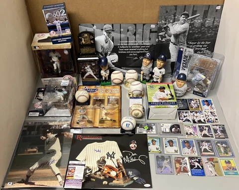 New York Yankees Memorabilia Lot Signed Balls Jeter Mattingly Murcer Rivera Ruth Cover