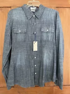 NWT Womens Van Heusen Blue Denim Shirt XL - Picture 1 of 4