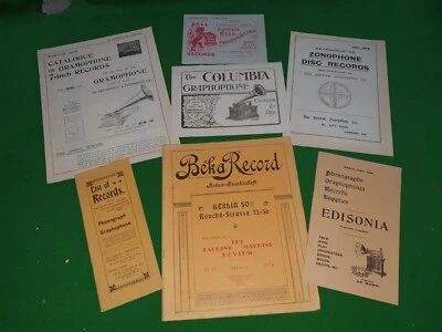 1898-1978 PHONOGRAPHS & GRAMOPHONE ZONOPHONE CATALOGUES EDISON BELL EDISONIA - Image 1 of 4