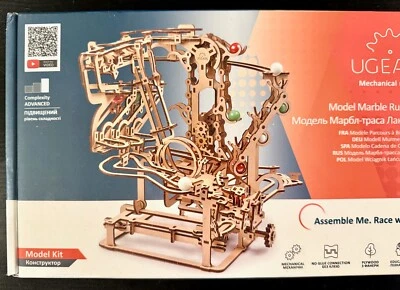 New UGears Marble Run Chain Hoist! Wooden Mechanical Model 400 Pieces STEM Toy - Image 1 of 4