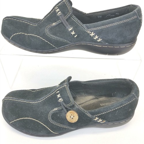 Ballerine donna Clarks Bendabals nere tomaia in pelle da donna taglia 6 5 M.