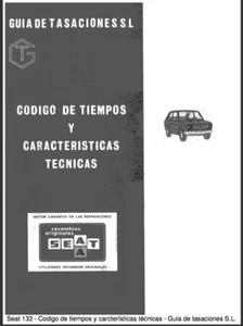Manual de Características técnicas de Seat 133 Manual Digital - Imagen 1 de 1