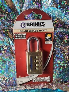 KEYLESS RESETTABLE 1-1/16 Inch SOLID BRASS COMBINATION LOCK 161-30051 BRINKS MM - Picture 1 of 2
