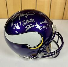 Brett Favre Vikings 297 Signed Full Size Riddell Authentic NFL Football Helmet
