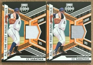 CC Sabathia 2021 Panini Elite Extra Edition First Round Jersey Lot of 2 #ATFM-CS - Picture 1 of 2