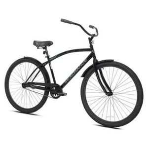 Men's 29" Seachange Classic Beach Cruiser Bike Steel Frame Comfort Ride, Black - Picture 1 of 5