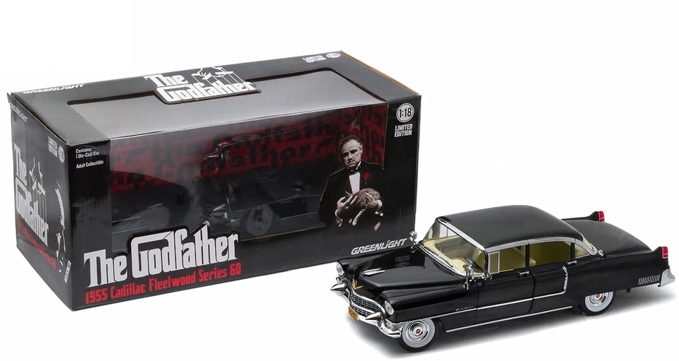 GREENLIGHT 1:18 AUTO DIE CAST CADILLAC FLEETWOOD GODFATHER SERIES 60 1955  12949 - Immagine 1 di 1