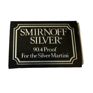 Smirnoff Silver Vodka Match Box Black Full Box Unstruck 1972 Vintage - Picture 1 of 3