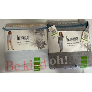 NWT 2pkWomen L 2-pc sleep set super soft touch thin fabric sleepwear pajama sets - Picture 1 of 10