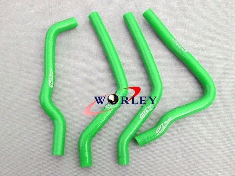 Silicone radiator hose for Kawasaki KX125 KX 125 1990-1993 90 91 92 93 GREEN new Foto 1 de 1