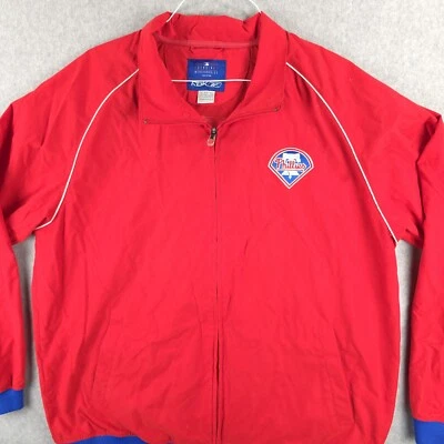 Philadelphia Phillies Baseball Genuine MLB 2006 Reebok Zip Red Jacket Mens XL - Image 1 of 4