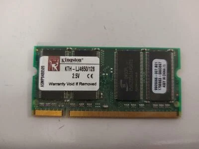 Kingston 128MB DDR SoDimm NonECC PC2100 266Mhz Memory KTH-LJ4650/128 9905066-007 - Image 1 of 2