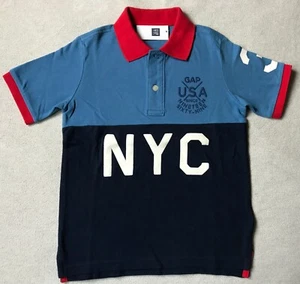GAP GapKids NWT NYC "USA" Polo Shirt size S 6-7 years Boys July 4th Patriotic - Picture 1 of 2