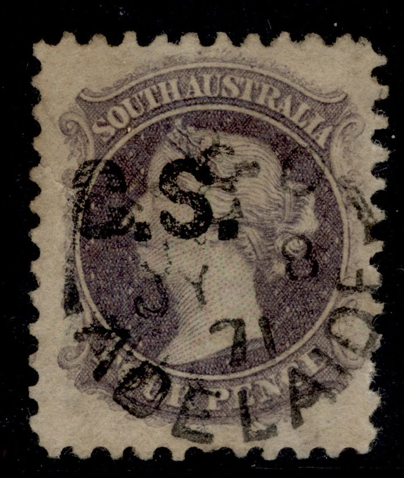 South Australia QV SG DO154, 4d dull purple, FINE USED. Cat £100. CDS pmk - Image 1 of 1