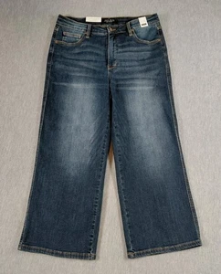 Jeans Judy Azul Pierna Ancha Recortados Control Abdomen Mujer Talla 13x31 Elastizados Nuevos con Etiquetas - Imagen 1 de 21