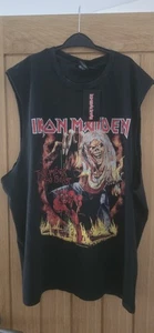 Iron Maiden - XL grau Weste T-Shirt Used Look abgeschnittene Ärmel Metall T  - Bild 1 von 11