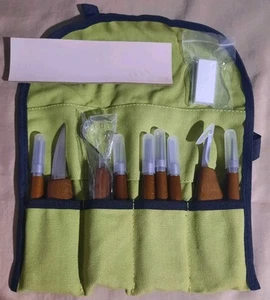 Juego de 9 cuchillos/herramientas para tallar madera kit de cuchara para carpintero + bolsa - Imagen 1 de 8