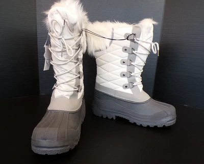 Botas de invierno Thermolite forradas de goma para mujer talla 10 botas aisladas de piel sintética nuevas con etiquetas Foto 1 de 4