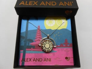 Alex Und Ani Sonne Und Mond Halskette Farbinfusion Glänzendes Silber NWTBC - Bild 1 von 4
