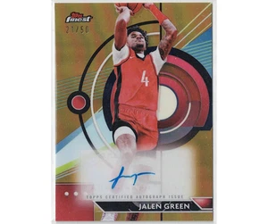 2023-24 Topps Finest Gold Autograph 21/50 - Jalen Green / Houston Rockets - Picture 1 of 2