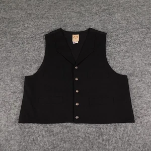 Wah Maker Weste Herren XL Schwarz Wollmischung Frontier Westernweste Made USA - Bild 1 von 11