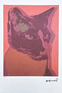 ANDY WARHOL - The Great Cat Head - signed, numebered edition 13/100,38 x 56 cm - Picture 1 of 7