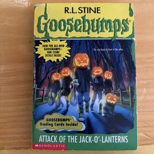 Goosebumps #48 Attack of the Jack-O'-Lanterns w/ Stickers bookmark  & cards RL - Bild 1 von 6