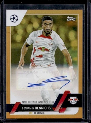 2022 Topps UEFA Benjamin Henrichs Auto Orange #21/25 Leipzig - Image 1 of 2