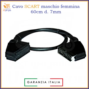 Cavo presa scart prolunga adattatore cavetto spina maschio femmina av 0.6m x tv - Foto 1 di 1