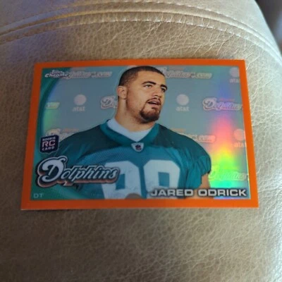 2010 Topps Chrome Orange Refractors Dolphins Football Card #C188 Jared Odrick - Image 1 of 2