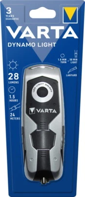 Varta Taschenlampe LED Dynamo Light inkl. Akku mit Kurbel 17680