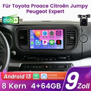 CarPlay Android 13 Autoradio für Toyota Proace Citroën Jumpy Peugeot Expert DAB - Bild 1 von 16