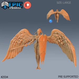 Animated Angel Statue A | Epic Miniatures | RPG Wargaming 3D Printed Miniature - Picture 1 of 1
